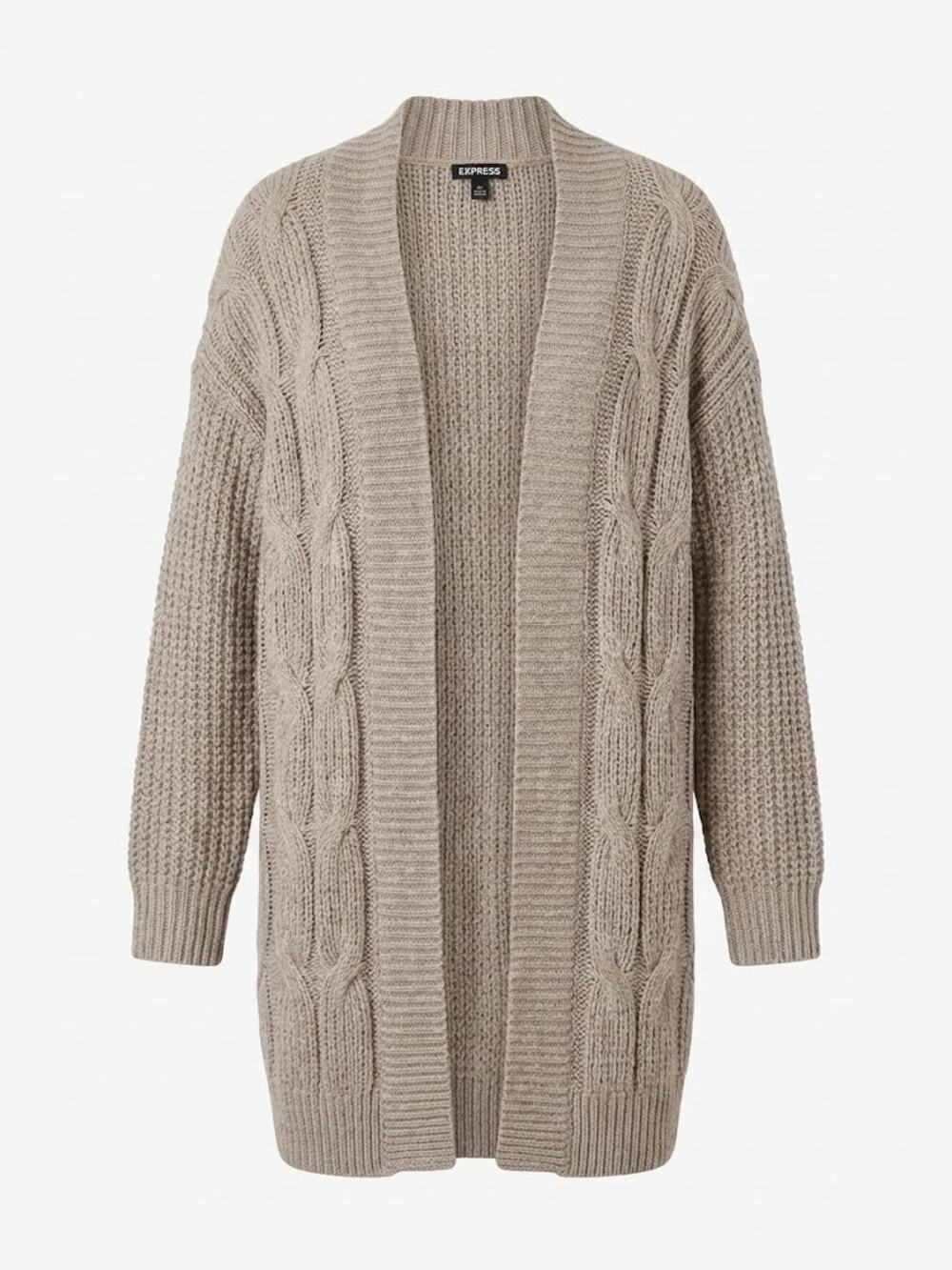 Express Cable-Knit Open-Front Cardigan (Size Small Petite) 1129